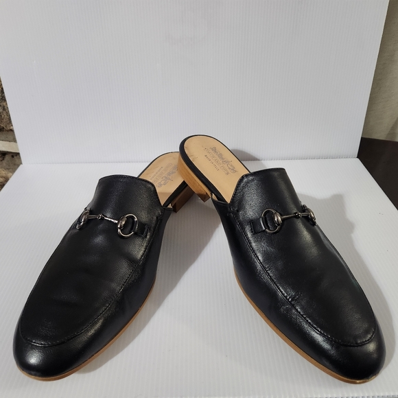 "Coach And Four" Brand Neline Leather Mule Black 11M - Picture 2 of 13